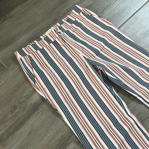 NWOT Anthropologie Striped Flare Multicolor Pants - Picture 6 of 16